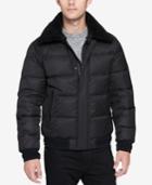 Andrew Marc Men's Pinnacle Quilted Puffer Coat With Removable Shearling Collar