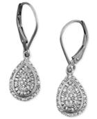 Diamond Earrings, 14k White Gold Diamond Teardrop (1/2 Ct. T.w.)