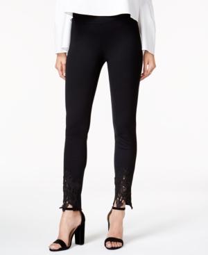 Bar Iii Lace-trim Skinny Pants, Created For Macy's