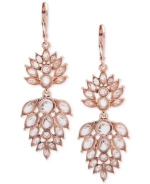 Lonna & Lilly Rose Gold-tone Crystal Cluster Drop Earrings