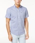 Tommy Hilfiger Men's Custom-fit Melville Horizontal Stripe Shirt