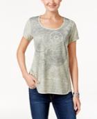 Style & Co Medallion-print T-shirt, Only At Macy's