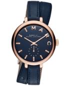 Marc Jacobs Women's Sally Blue Double Wrap Leather Strap Watch 36mm Mbm8662