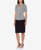 Tahari Asl Petite Asymmetrical Peplum Skirt Suit