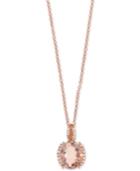 Final Call By Effy Morganite (2-1/4 Ct. T.w.) & Diamond Accent Pendant Necklace In 14k Rose Gold
