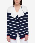 Tommy Hilfiger Striped Anchor-print Cardigan, Only At Macy's