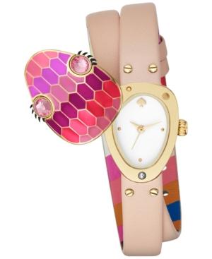 Kate Spade New York Women's Snake Double Vachetta Leather Wrap Strap Watch 26mm Ksw1274