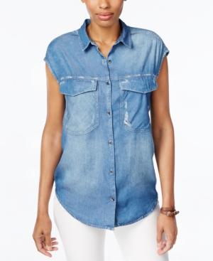 Calvin Klein Jeans Sleeveless Denim Shirt