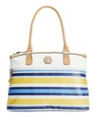Giani Bernini Coated Canvas Multi Stripe Dome Satchel, Only At Macy's