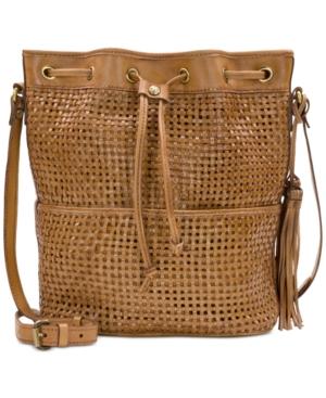 Patricia Nash Woven Evora Drawstring Satchel