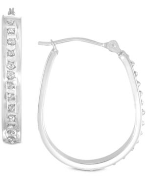Diamond Fascination Diamond Accent Pear-shape Hoop Earrings