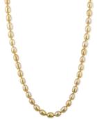 Honora Style Champagne Cultured Freshwater Pearl Necklace In Sterling Silver (7-8mm)