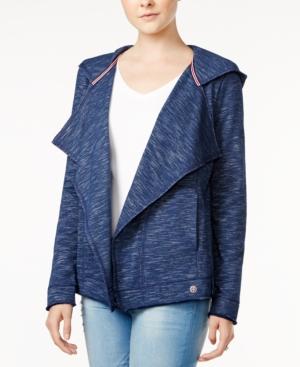Tommy Hilfiger Draped Hooded Cardigan, Only At Macy's