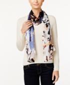 Vince Camuto Foliage And Blooms Silk Oblong Scarf