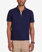 Nautica Men's Classic Fit Voyager Solid Waffle-knit Stripe Polo