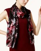Vince Camuto Opulent Roses Burnout Scarf