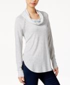 Maison Jules Cowl-neck Crocheted-trim Top, Created For Macy's