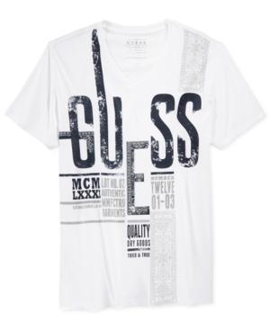 Guess Logo Stamp V-neck T-shirt