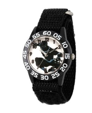 Marvel Black Panther & Avengers Boys' Black Plastic Time Teacher Watch