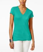 Inc International Concepts Ribbed V-neck Top, Only At Macy's