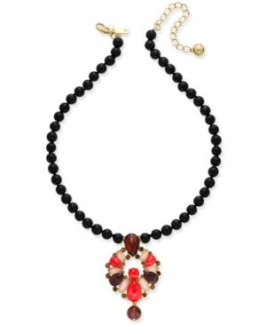 Kate Spade New York Burst Into Bloom Gold-tone Beaded Boho Collar Necklace