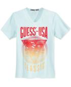 Guess Men's Vintage Graphic-print Logo V-neck T-shirt