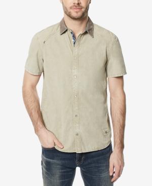Buffalo David Bitton Men's Top-stitched Contrast-trim Shirt