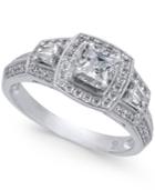 Diamond Halo Ring (3/4 Ct. T.w.) In 14k White Gold