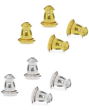 Giani Bernini 4-pc. Set Earring Bullet Backs In Sterling Silver And 18k Gold-plated Sterling Silver, Only At Macy's