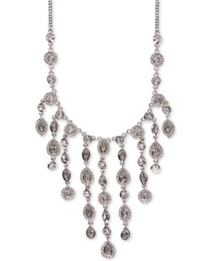 Givenchy Silver-tone Multi-crystal Fringe Drama Necklace