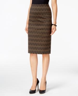 Grace Elements Printed Pencil Skirt