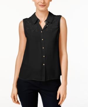 Cece By Cynthia Steffe Sleeveless Embellished Blouse