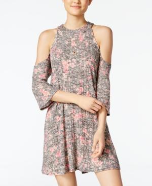 Be Bop Juniors' Heathered Cold Shoulder Dress