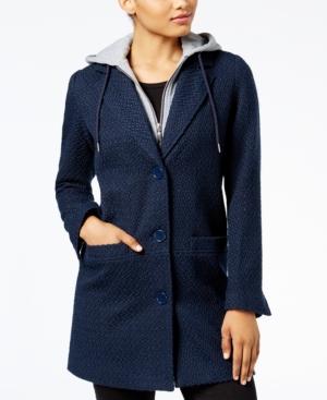 Maralyn & Me Juniors' Hooded Boyfriend Coat