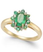 Emerald (1 Ct. T.w.) & Diamond Accent Ring In 14k Gold