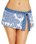 Tommy Bahama Printed Hem Side-tie Skirted Swim Bottom Women's Swimsuit