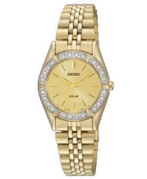 Seiko Watch, Women's Solar Gold-tone Stainless Steel Bracelet 25mm Sup096