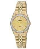 Seiko Watch, Women's Solar Gold-tone Stainless Steel Bracelet 25mm Sup096