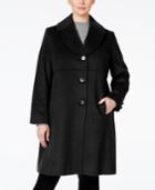 Jones New York Plus Size Empire-waist Wool-blend Walker Coat