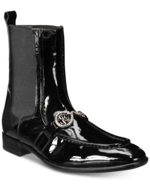 Roberto Cavalli Men's Patent Moc-toe Boots Men's Shoes