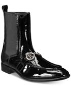 Roberto Cavalli Men's Patent Moc-toe Boots Men's Shoes