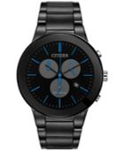 Citizen Men's Chronograph Axiom Black-ion Plated Stainless Steel Bracelet Watch 43mm At2245-57g, A Macy's Exclusive