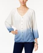 Style & Co. Ombre Blouson Top, Only At Macy's