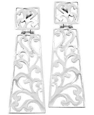 Bali Heritage Signature Carving Sterling Silver Stud Earrings