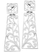 Bali Heritage Signature Carving Sterling Silver Stud Earrings