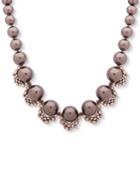 Givenchy Imitation Pearl & Pave Graduated Collar Necklace