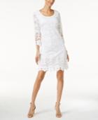 Alfani Crochet-trim Illusion Dress, Created For Macy's