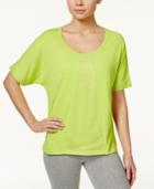 Jessica Simpson The Warm Up Juniors' Short-sleeve Mesh-inset Top