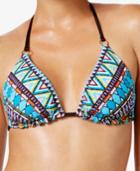 Bar Iii Reversible Printed Triangle Bikini Top, Only At Macy's Women's Swimsuit