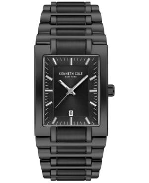 Kenneth Cole New York Men's Black Stainless Steel Tank Bracelet Watch 40mm